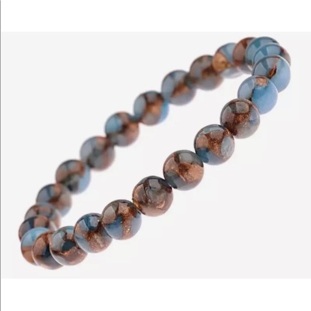Natural Gold Sand Stone Cloisonne Bracelet
